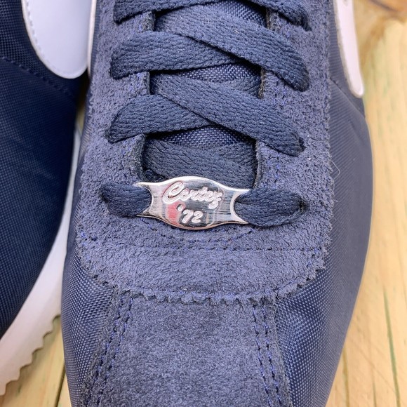 Nike Shoes Mens 7.5 Cortez 72 Basic Nylon Obsidian Navy Blue Running 819720-411 - Picture 4 of 13